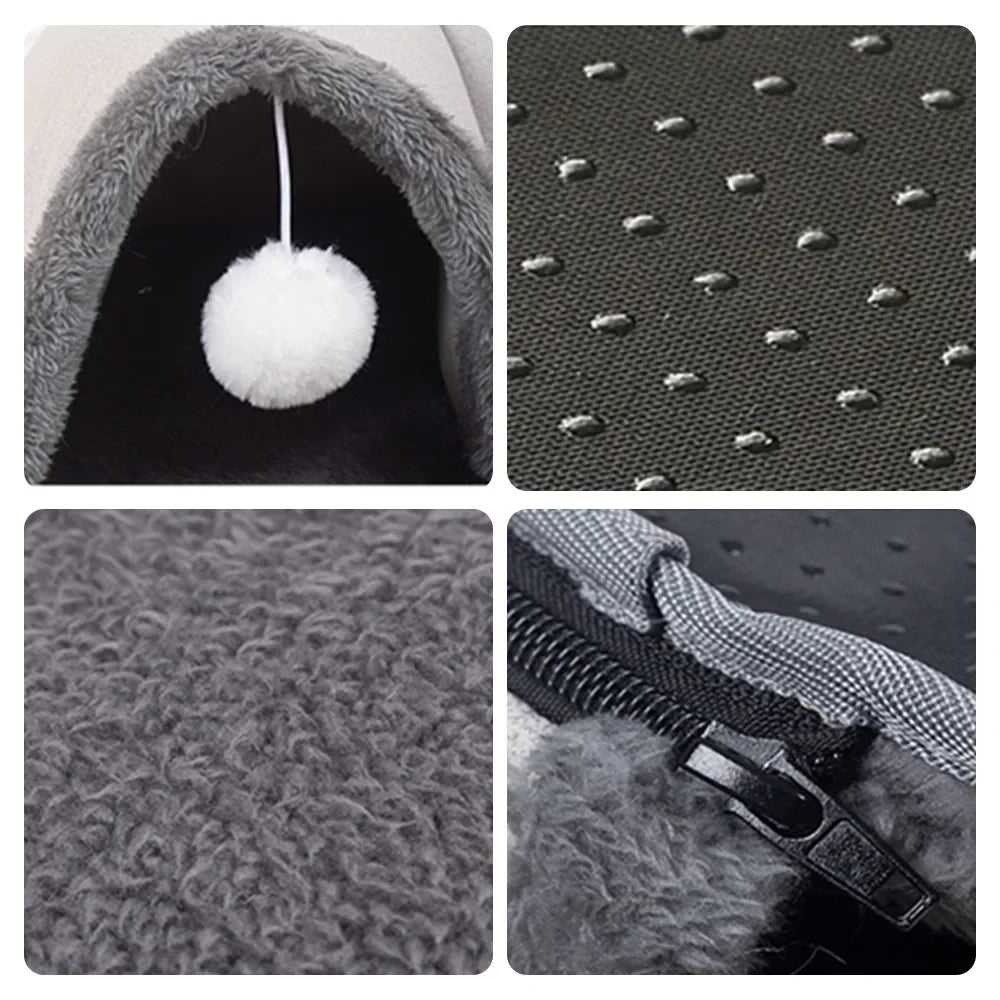 Ellipses Pet Cat Tunnel – Dual Use Interactive Play Toy & Cat Bed Nest