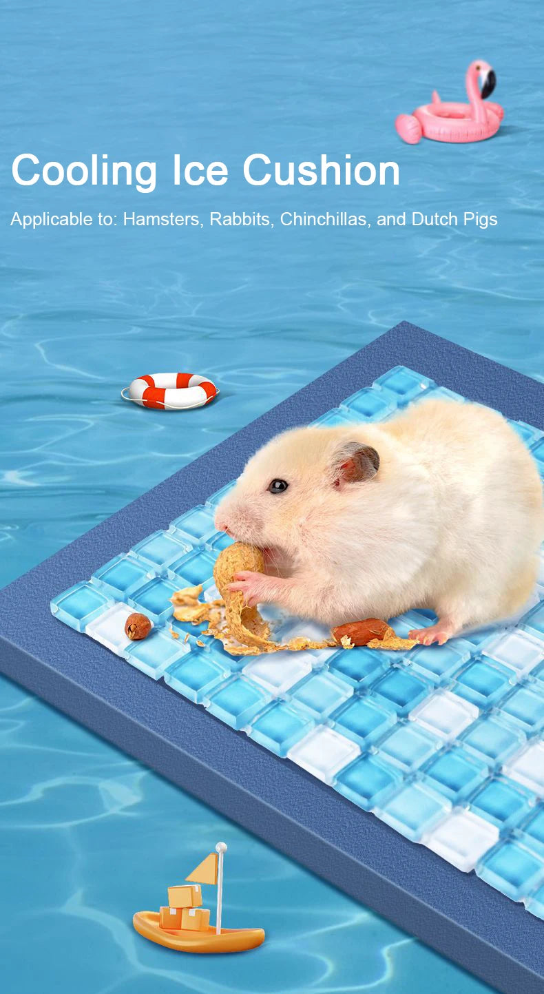 Summer Cooling Ice Mat for Small Pets – Heat Dissipation Pad for Hamsters, Rabbits, Chinchillas & Guinea Pigs