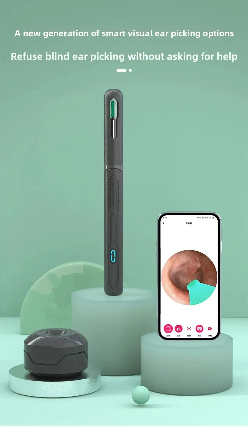 HD Ear Cleaner with Camera – NK3 Otoscope Wax Removal Tool Set with USB-C Charging & Endoscope for Ear Cleaning