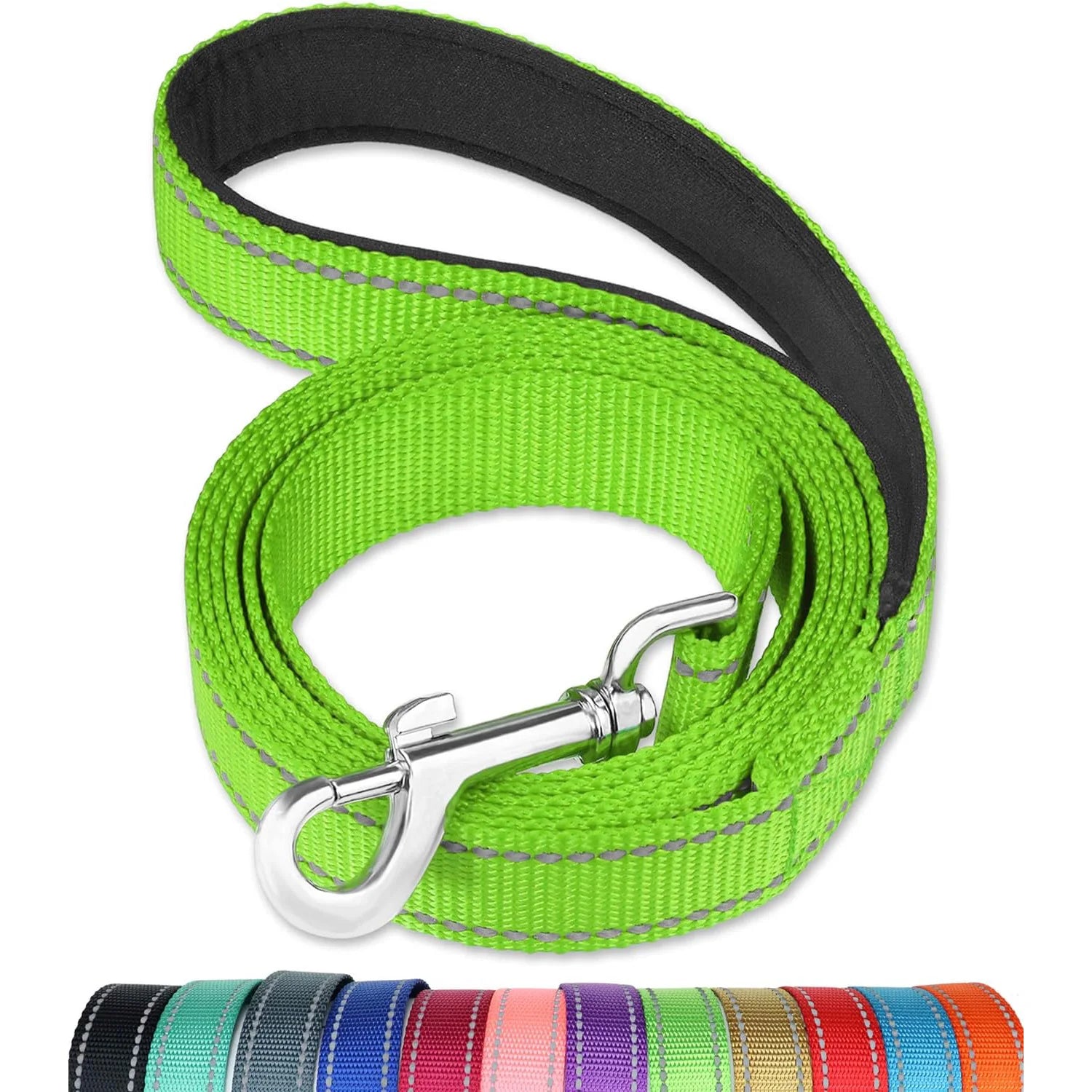 Reflective Dog Leash with Soft Padded Handle – High-Visibility Training Lead