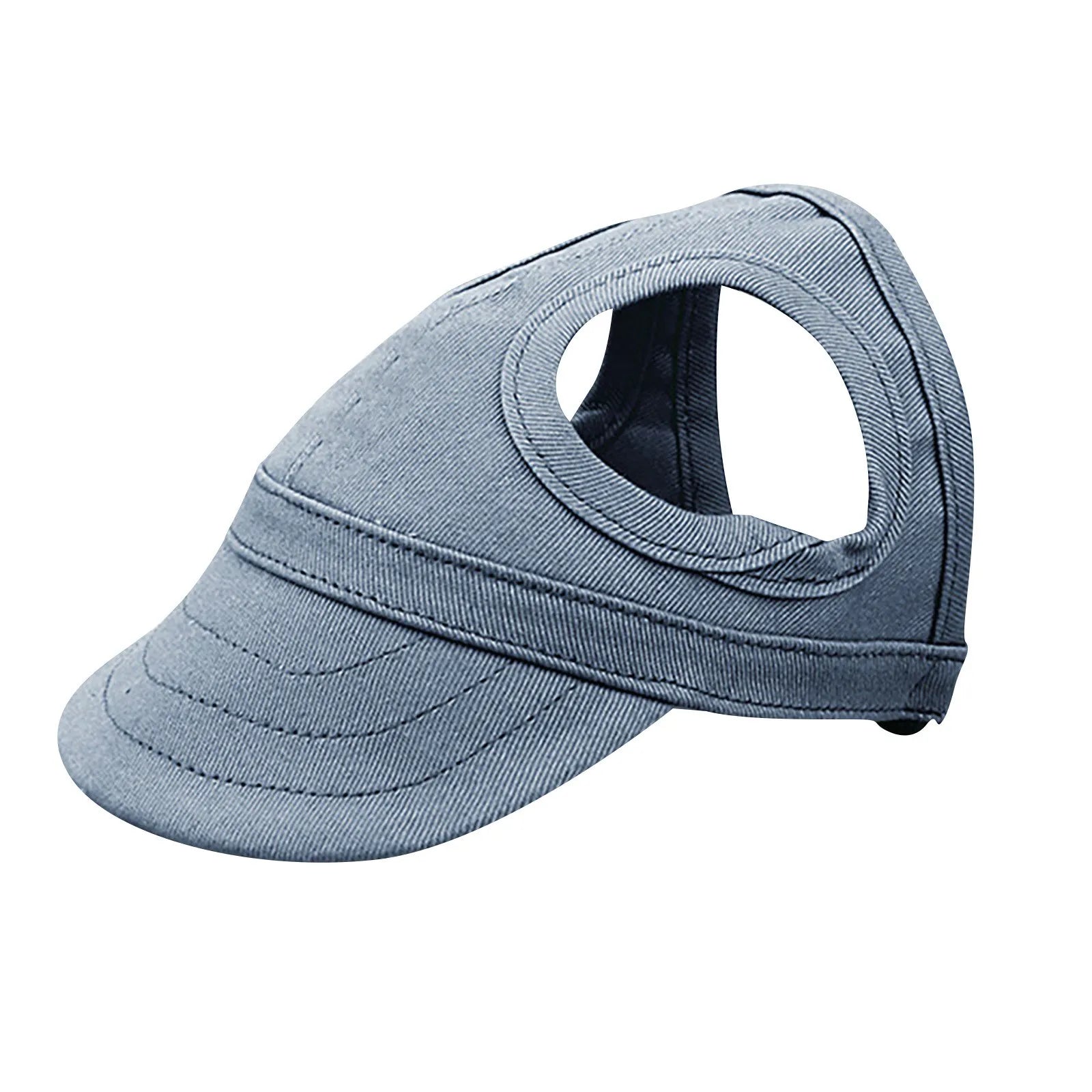 Small Dog Summer Baseball Cap – Oxford Fabric Puppy Visor Hat with Ear Holes, Adjustable Sun Protection Cap for Outdoor Use