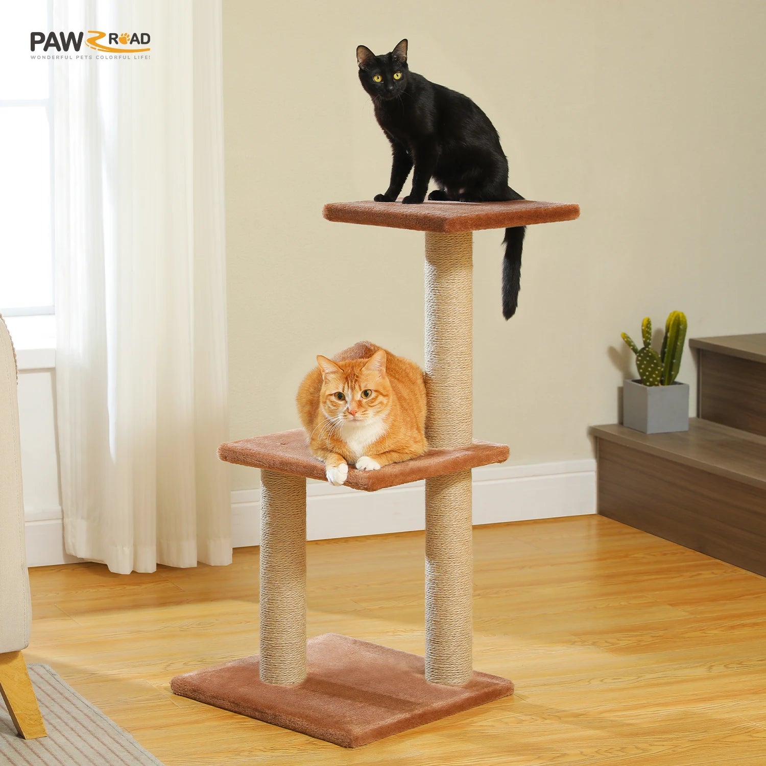 Cat Tree Tower – Scratching Posts, Hammock & Perch