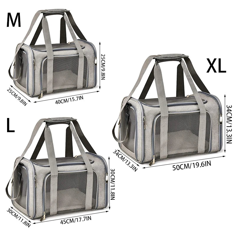Portable Soft-Sided Pet Carrier Bag – Airline Approved Dog & Cat Travel Backpack for Outgoing Trips