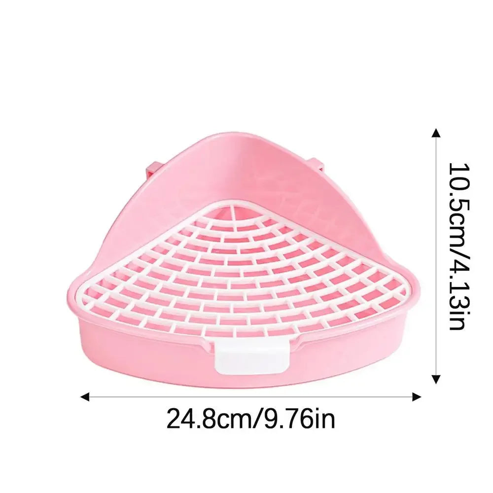 Triangle Corner Litter Box – Small Animal Potty Trainer for Cat, Guinea Pig, Rabbit, Hamster & Other Small Pets
