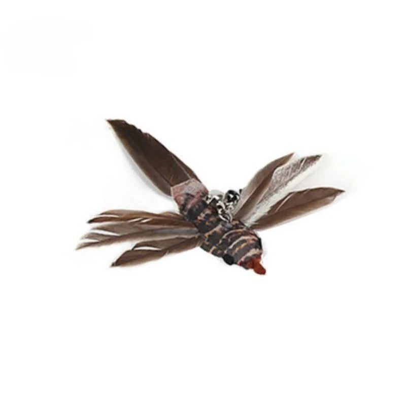 Hands-Free Bird & Feather Cat Wand – Suction Cup Interactive Toy with Bell