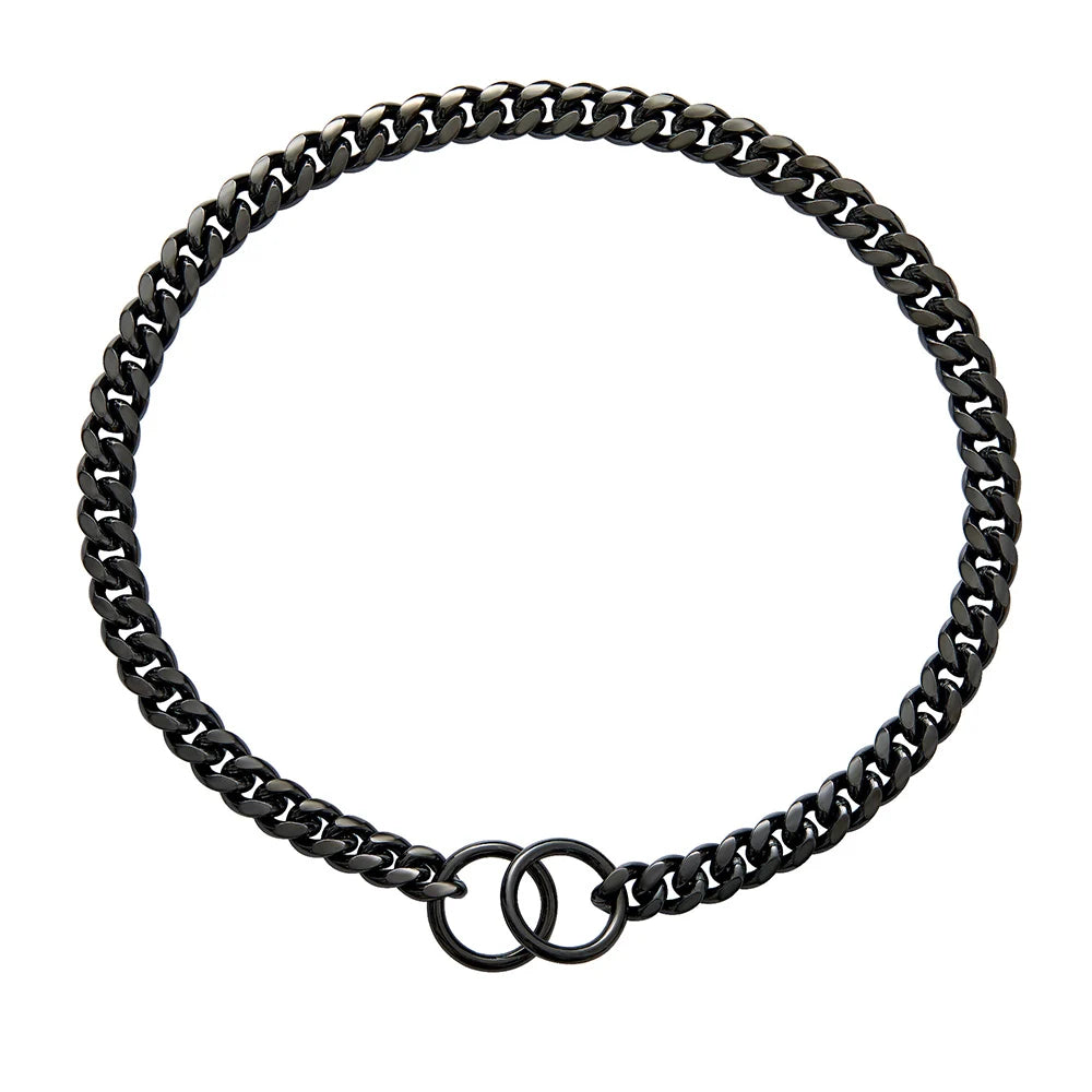 🐕 Heavy-Duty Gold Chain Dog Choke Collar – 10mm Gold-Plated Stainless Steel