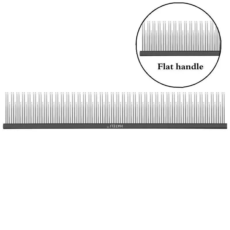 22cm Stainless Steel Pet Grooming Comb for Dogs & Cats