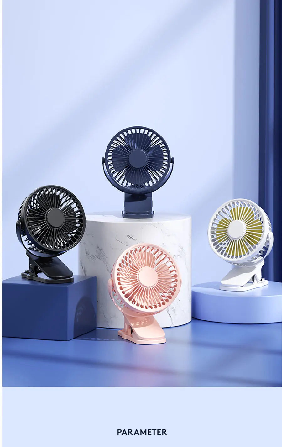 🌀 Xiaomi USB Handheld Clip Fan – Portable Rechargeable Mini Fan for Students & Travel
