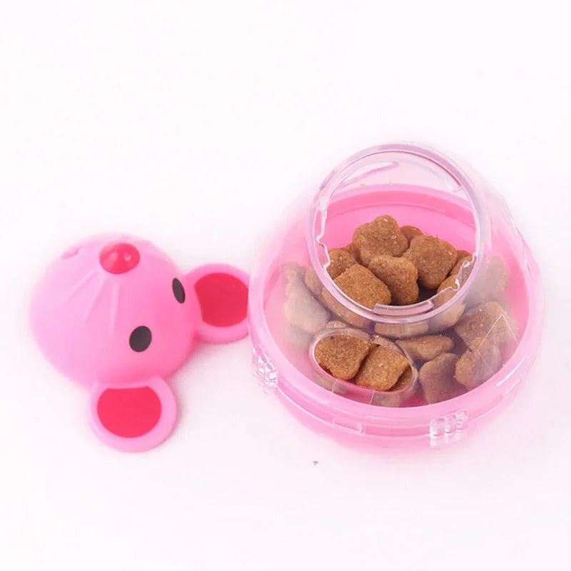 Mouse Food Rolling Feeder Toy for Cats – Dispenser Bowl & Training Toy