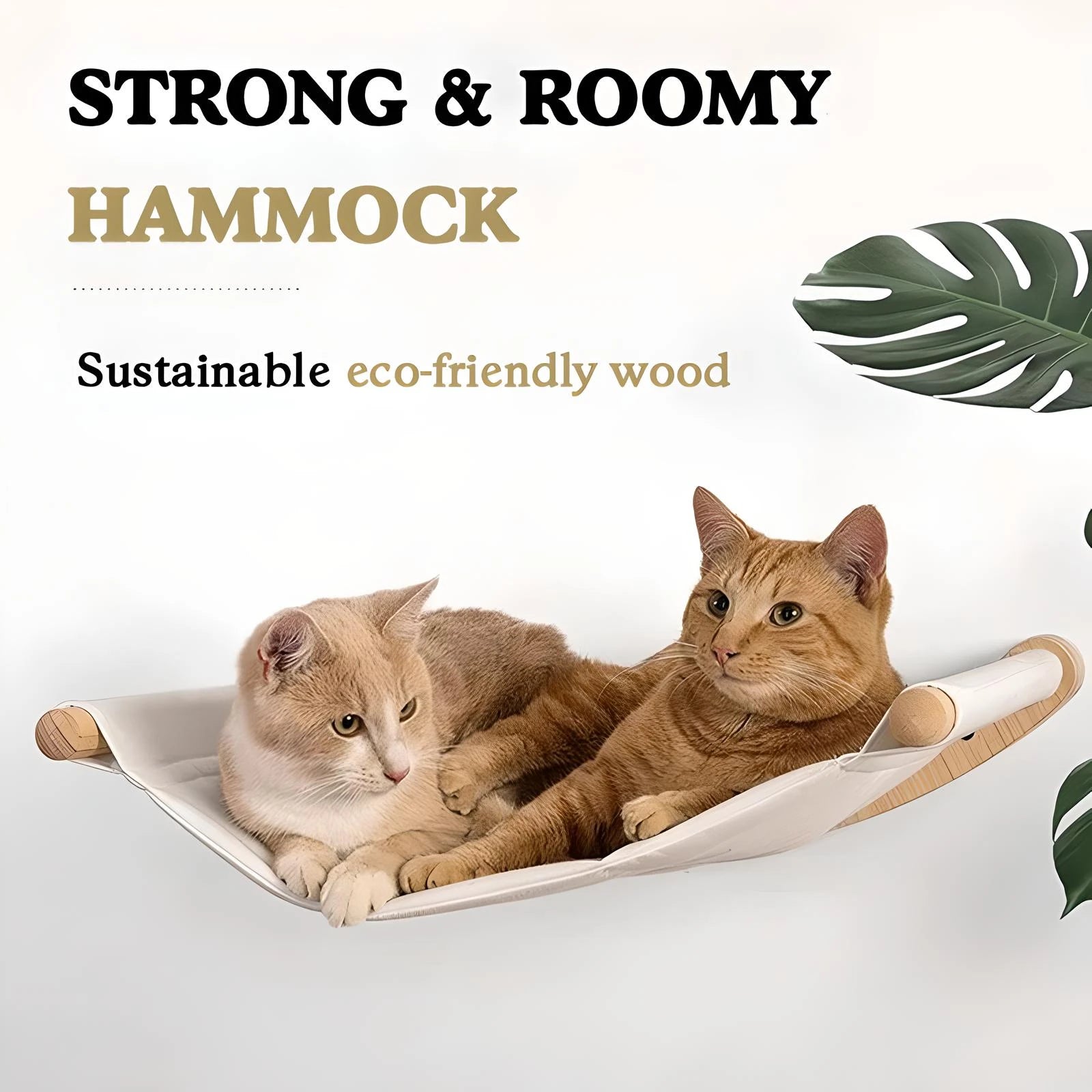 🐾 Wall-Mounted Cat Hammock with Steps – Cozy, Space-Saving Cat Shelf
