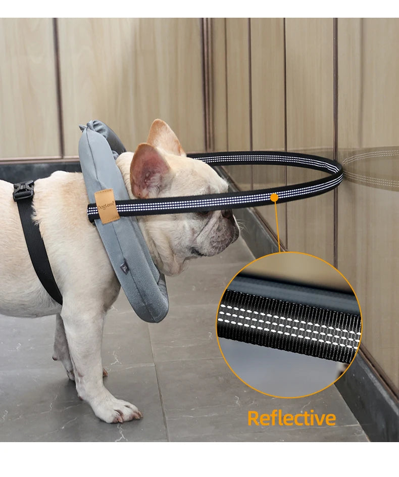 Blind Dog Collar Safety Harness – Adjustable Reflective Anti-Collision Guide Ring for Blind Dogs & Cats