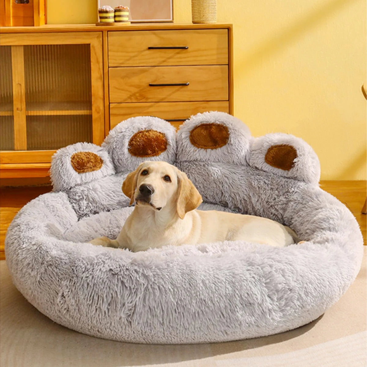 Plush Pet Dog Sofa Bed – Washable Warm Kennel for Small & Large Dogs and Cats