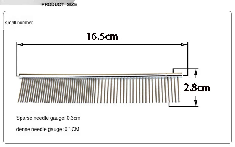 Pet Dematting Comb – Stainless Steel Grooming Comb for Dogs & Cats