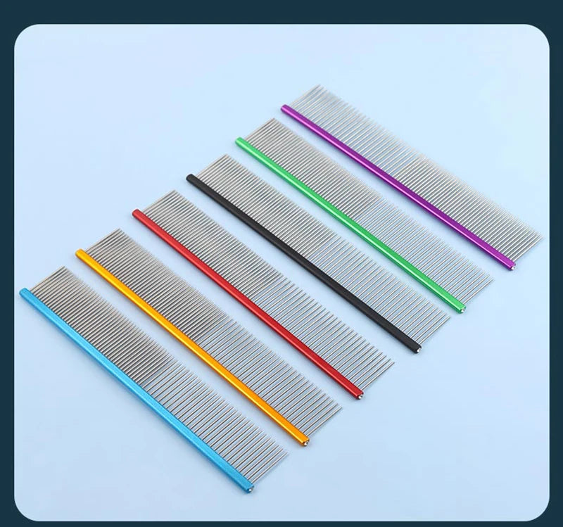Light Aluminum Pet Grooming Comb – 6 Colors Available