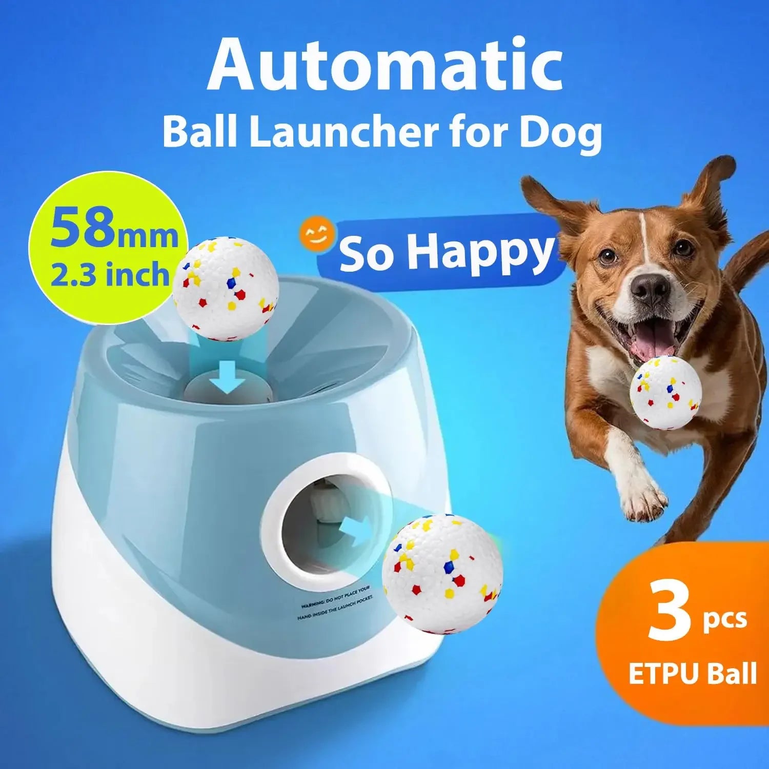 🎾 Dog Ball Thrower Launcher – Interactive Tennis Ball Launcher for Indoor & Outdoor Play