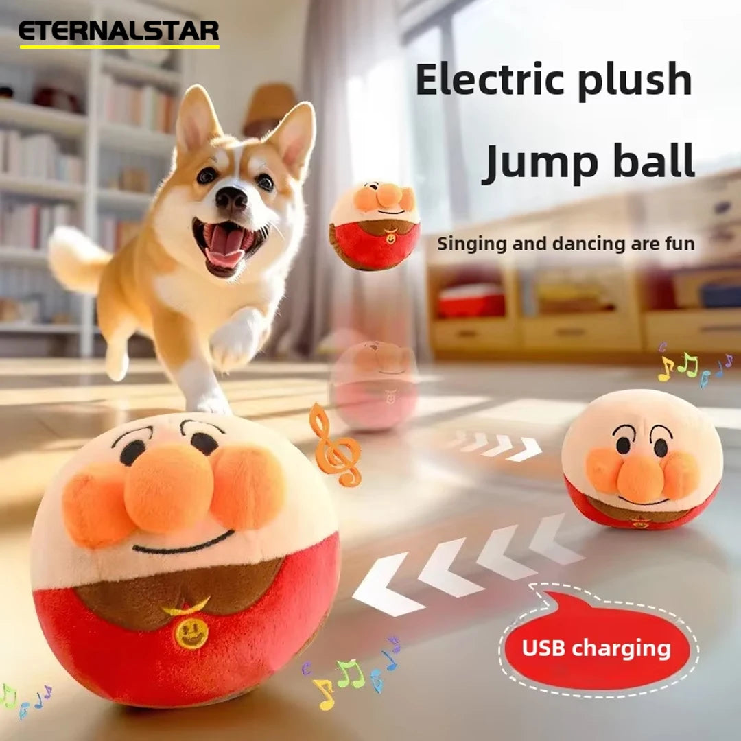 Electric Plush Jumping Dog Toy – USB Rechargeable Puzzle Ball 🤡🐾