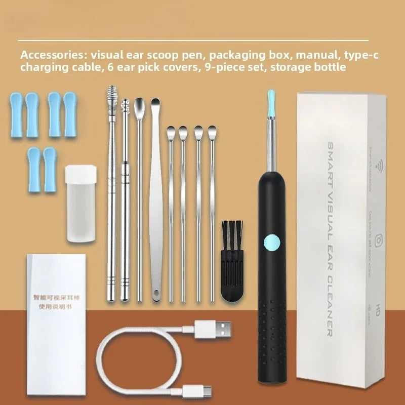 HD Ear Cleaner with Camera – NK3 Otoscope Wax Removal Tool Set with USB-C Charging & Endoscope for Ear Cleaning