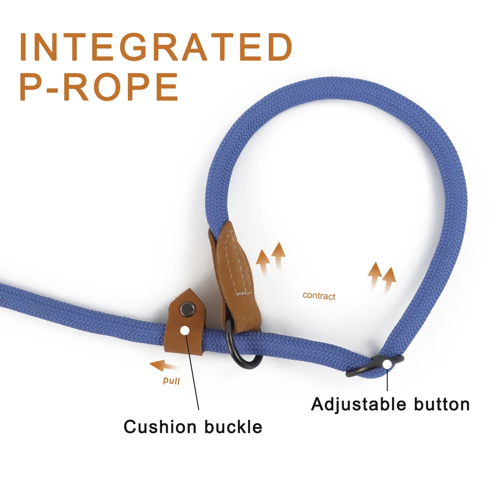 Adjustable Multi-Functional Dog Leash – Hands-free P-Chain Lead (2.1m/3m)