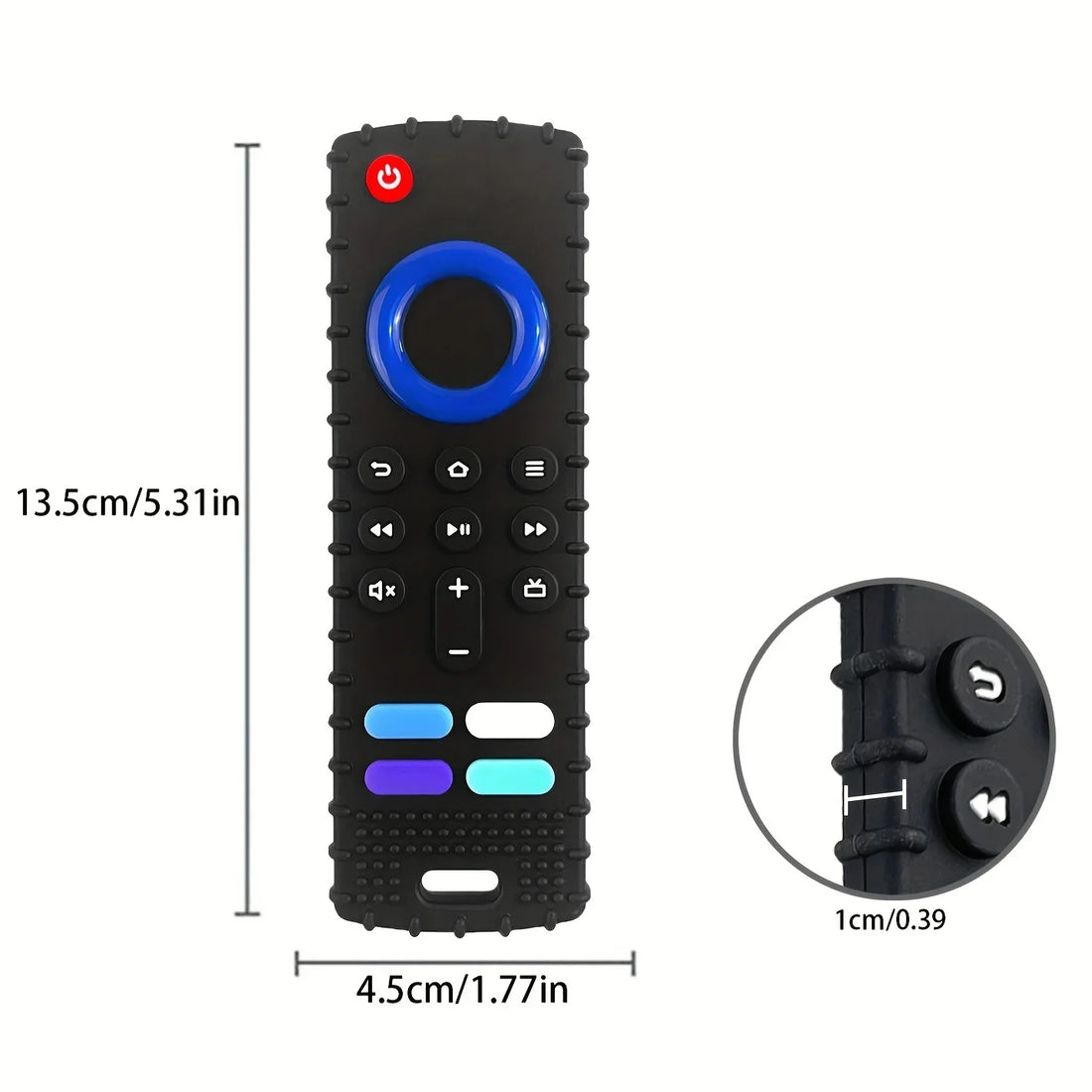 Silicone Dog Teething Toy – Remote Control Design Chew Stick for Puppies (Multi-Color)