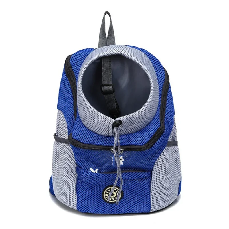 Double Shoulder Pet Carrier Backpack – Portable Mesh Dog Travel Bag for Outdoor Adventures
