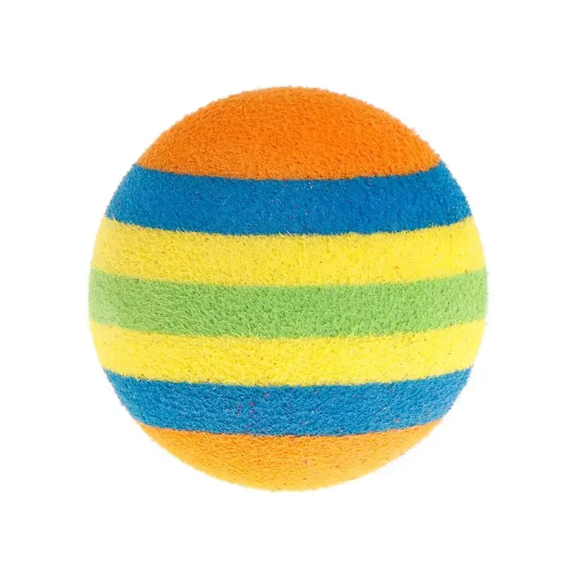 10Pcs Colorful Interactive Cat Toy Balls – Chewing, Rattle & Scratch Foam Balls for Kittens and Cats