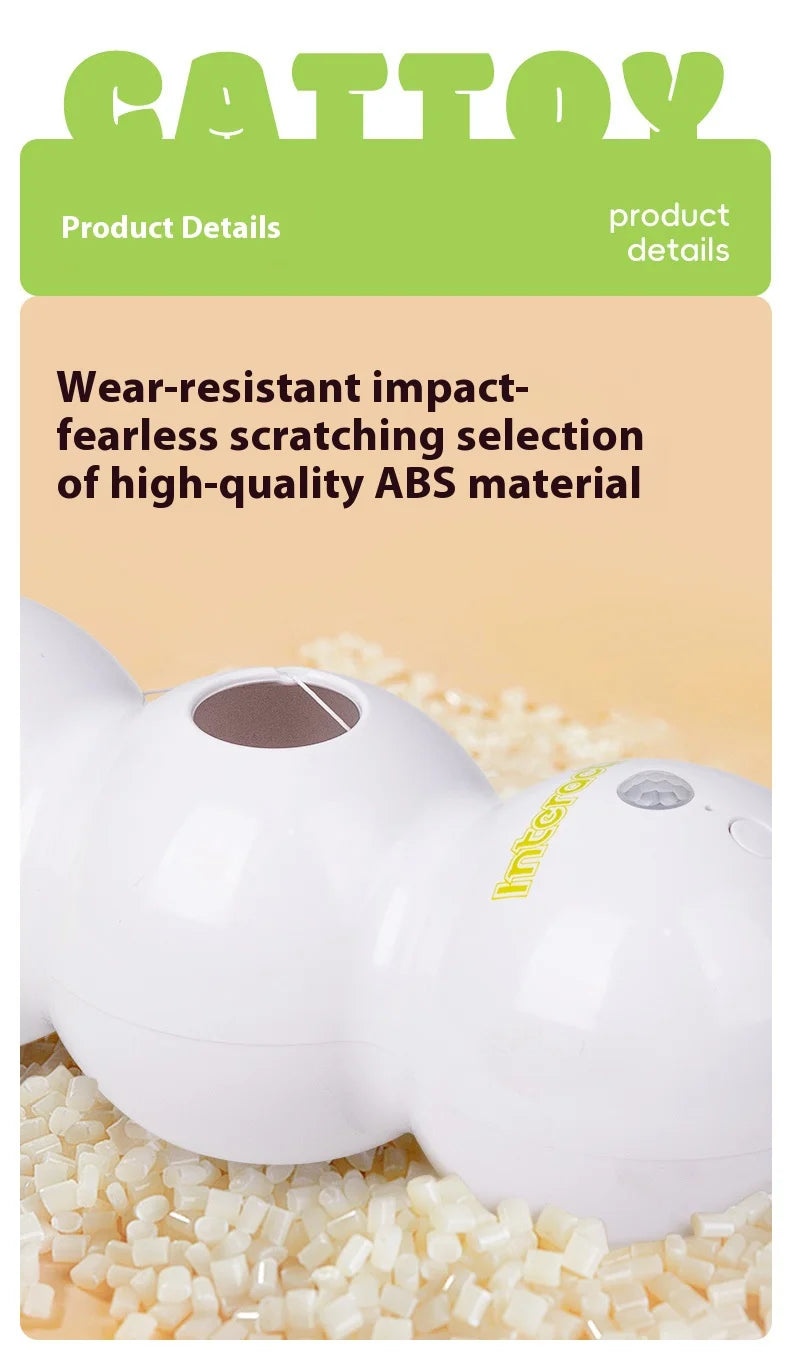 🐛 Intelligent Interactive Cat Toy – Auto Pop-Up Earthworm with Tail & Motion Activation