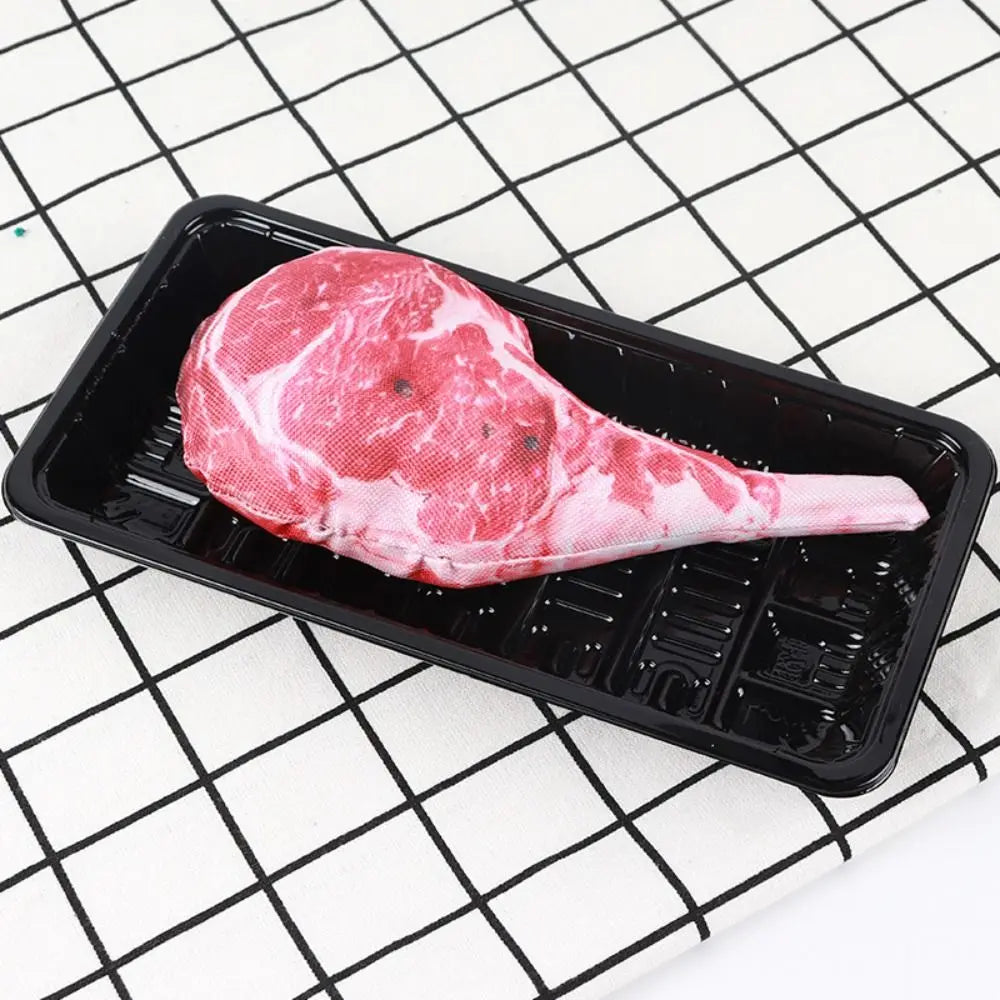Squeaky Steak & Bone Dog Toy – Bite-Resistant Chew & Training Toy 🍖🐾
