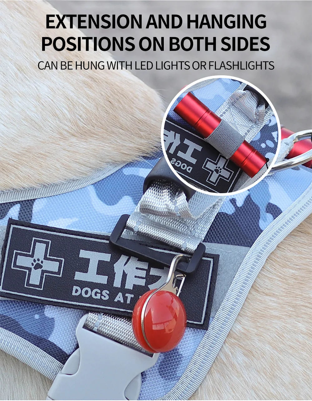 🐾 Multifunctional Reflective Dog Harness – Outdoor Training & Comfort Vest for Medium & Large Dogs