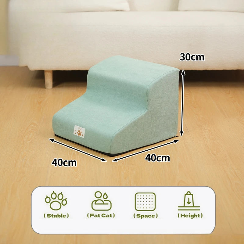Pet Ramp Stairs – 2/3 Step Dog & Cat Ladder with Washable Cover