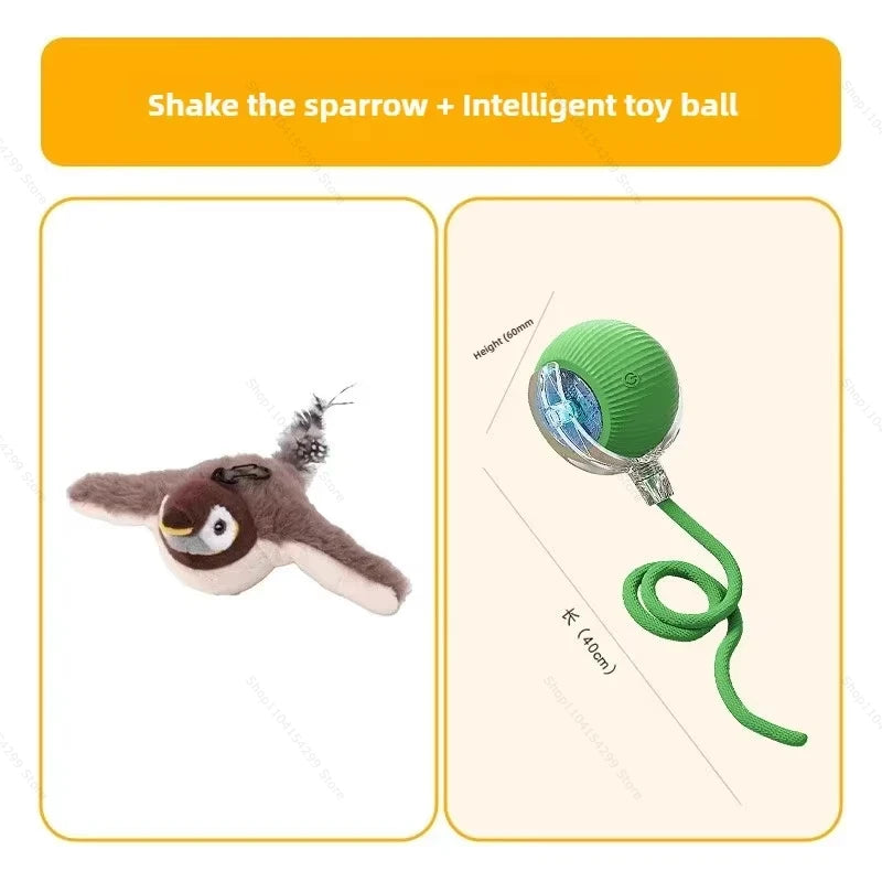 Rechargeable Flying Bird Cat Toy – Chirping & Flapping