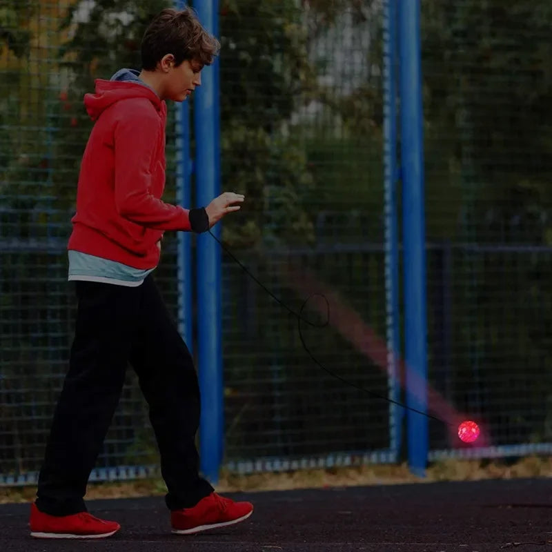 LED Glowing Ball Dog Toy – Flashing Elastic Light Ball for Puppies, Small Dogs & Cats