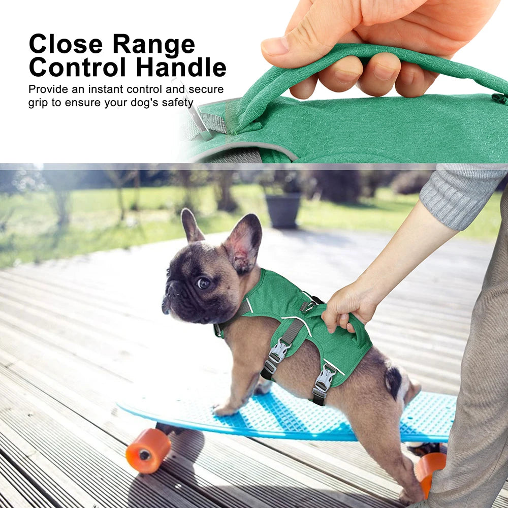 🐶 Escape-Proof Reflective Dog Harness – Durable Nylon Vest with Handle for Small to Large Dogs