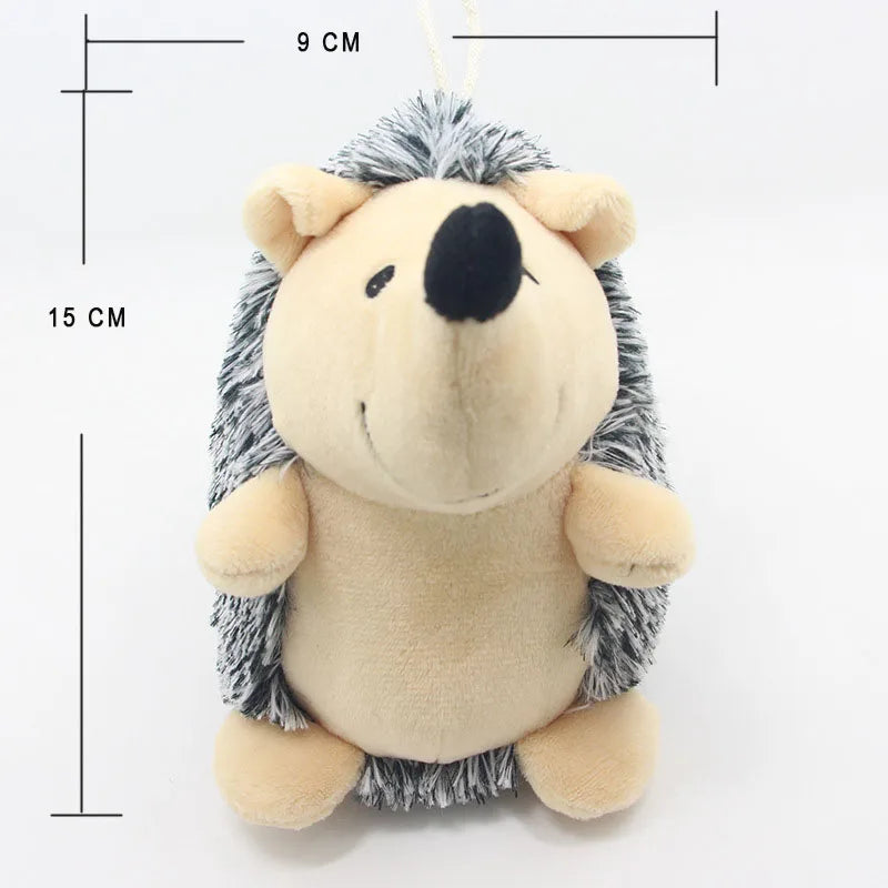 Hedgehog Plush Dog Toy – Squeaky & Bite-Resistant 🦔🐾