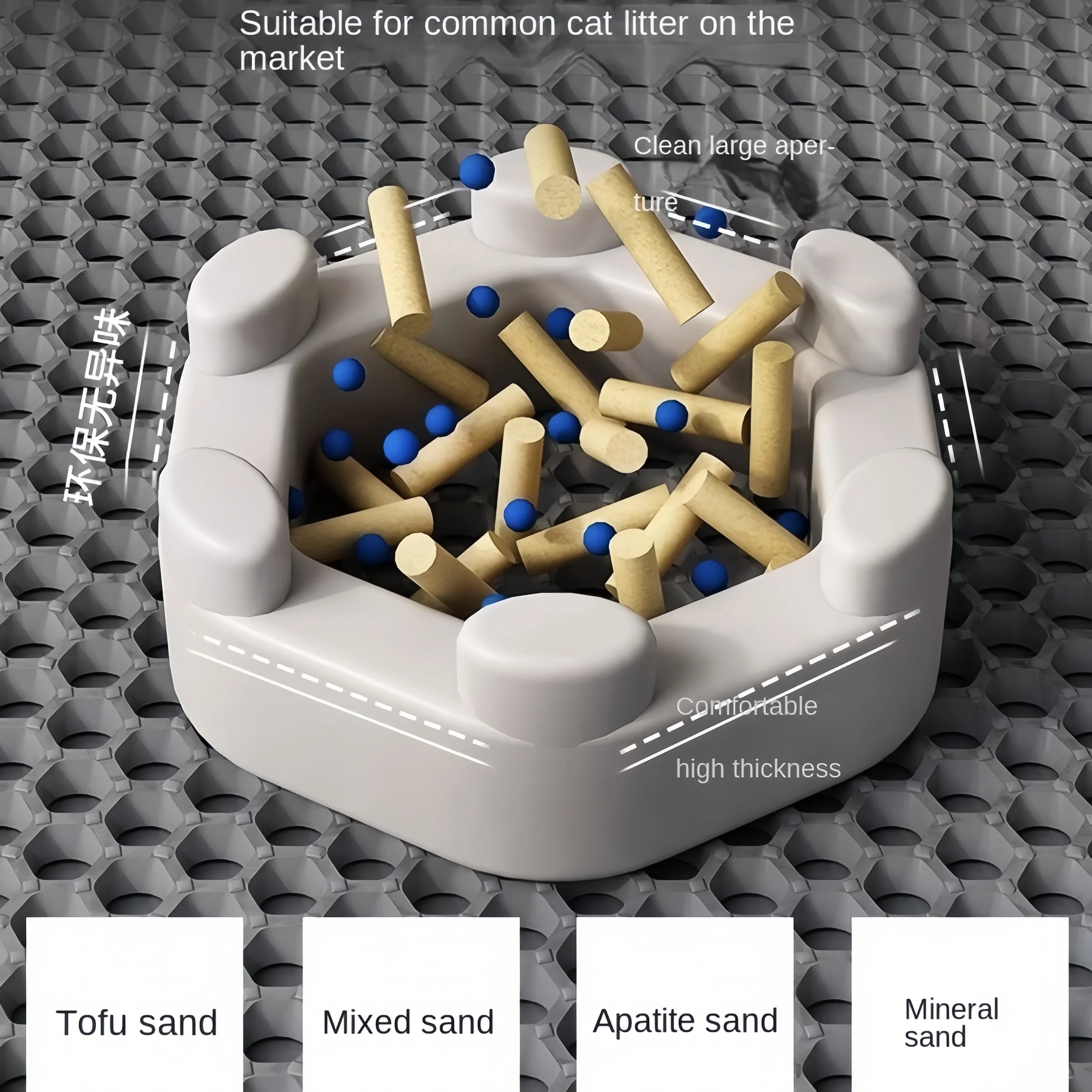 Cat Litter Mat – Non-Slip, Waterproof, Double-Layer Pet Mat for Clean Litter Box