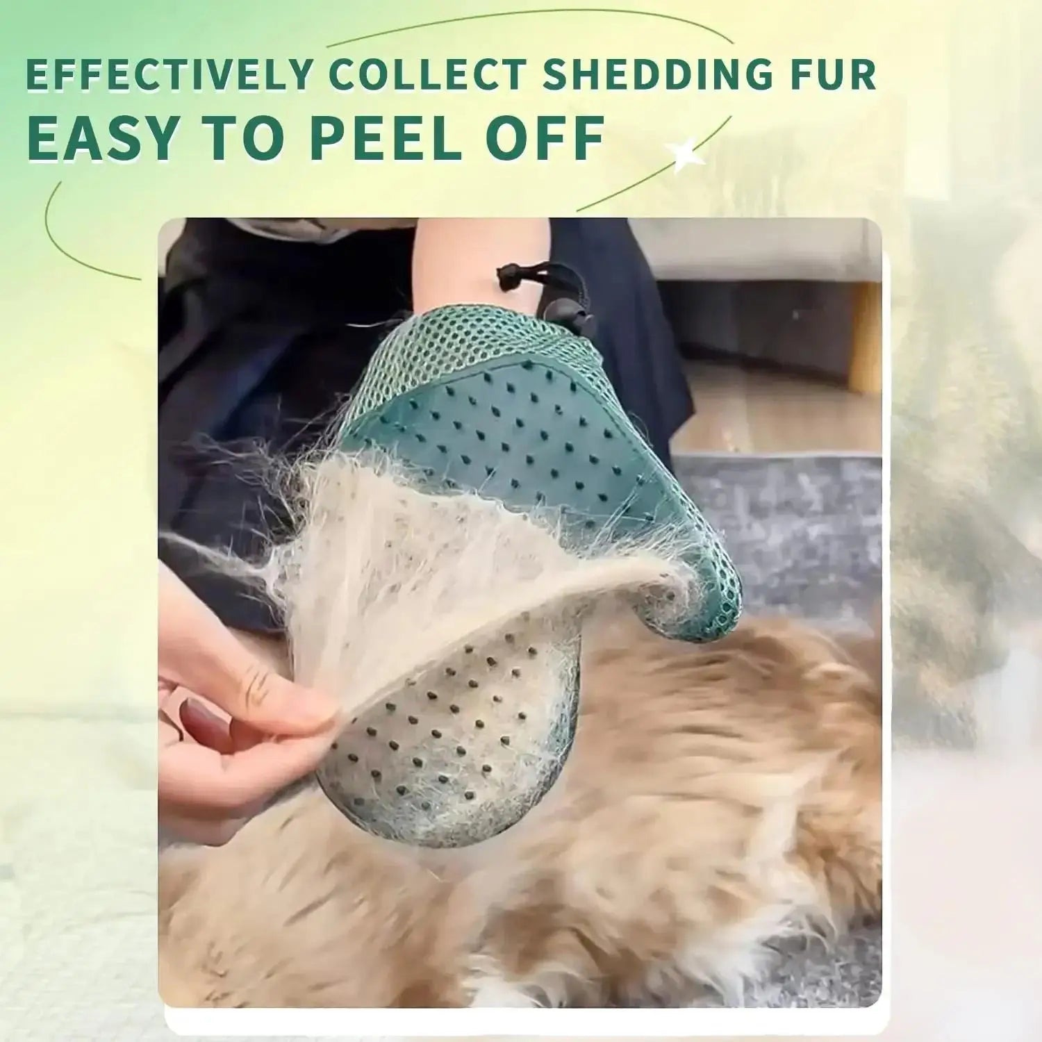 2-in-1 Cat Hair Glove & Pet Fur Remover – Grooming Glove Brush for Shedding