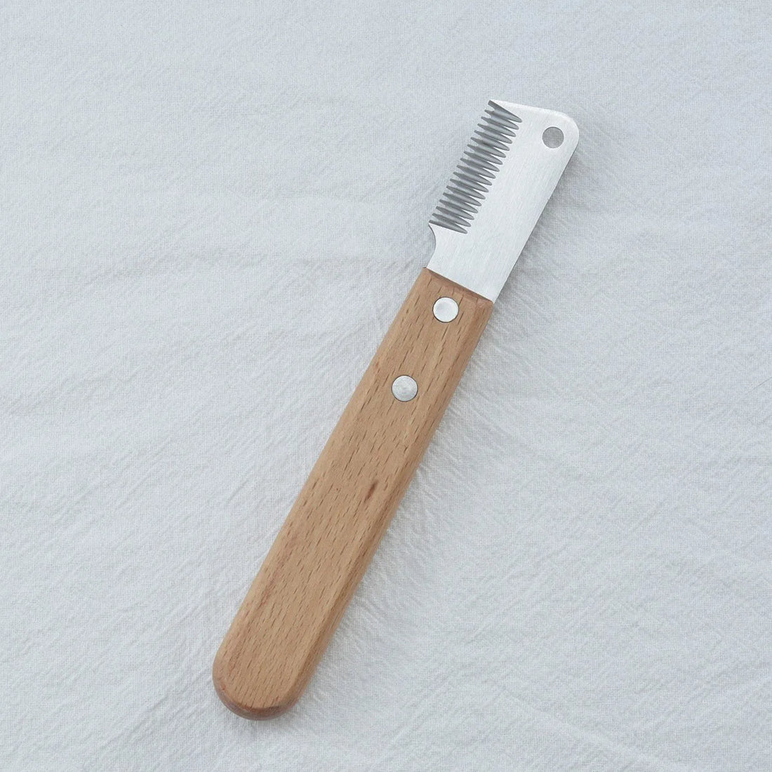 Professional Stainless Steel Dog Comb with Wooden Handle – Stripping Knife Grooming Tool for Dogs & Cats