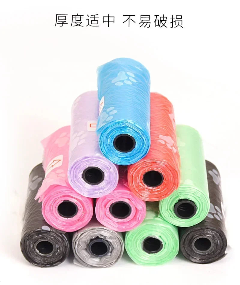 15 Bags/Roll Dog Poop Bags – Leak-Proof Refill Rolls for Outdoor Pet Waste Disposal