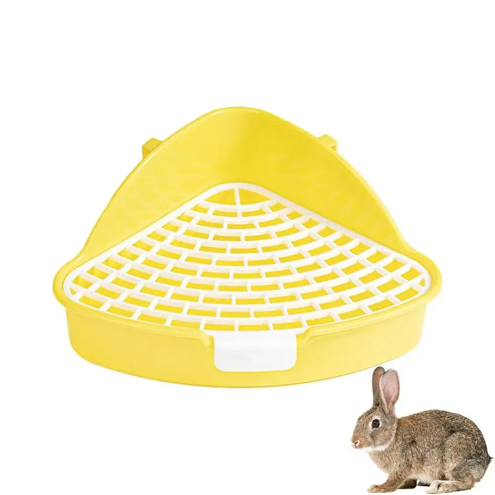 Triangle Corner Litter Box – Small Animal Potty Trainer for Cat, Guinea Pig, Rabbit, Hamster & Other Small Pets
