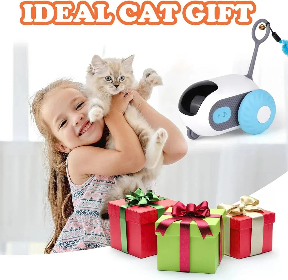 Smart Rechargeable Moving Electric Cat Toy – Remote-Controlled Interactive Training Car