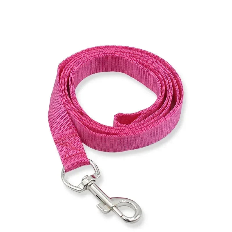 🌈 7-Color Nylon Dog Leash – Durable Training Lead for Daily Walking (1.5cm Width)