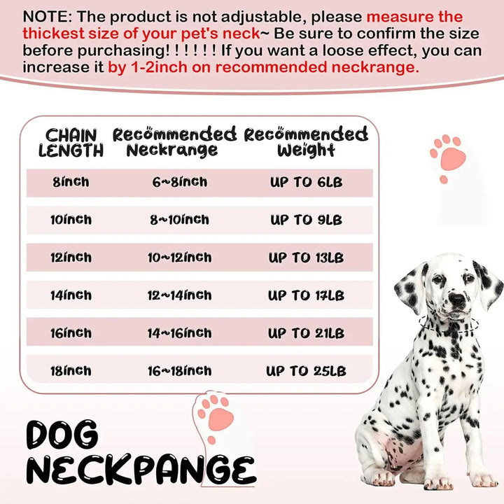 Diamond Cuban Link Dog Chain – Metal Pet Necklace for Dogs & Cats