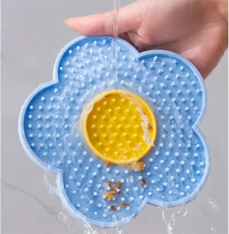 🌼 Pet Supplies Cat & Dog Licking Pad – Pentagram & Sunflower Silicone Slow Feeder Mat