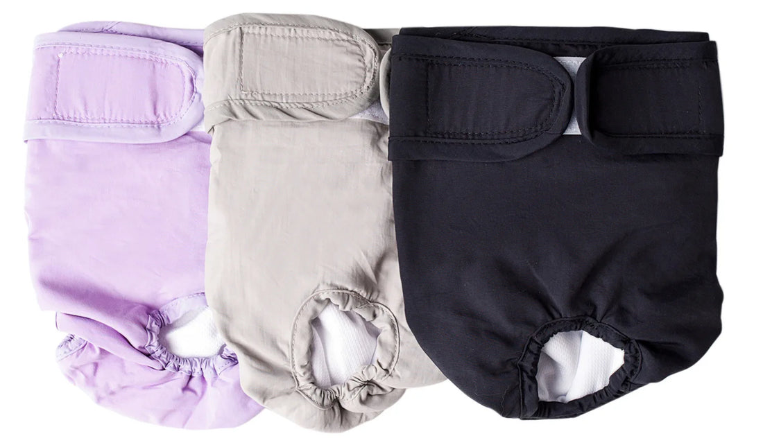 Reusable Female Dog Diapers Warps High Absorbent Doggie Puppy Nappies Adjustable Pet Panties for Small Medium Large Girl Dogs