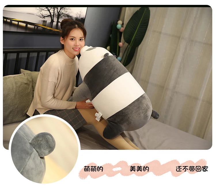 🧸 Original We Bare Bears Plush Toys – Grizzly, Panda & Ice Bear Stuffed Dolls 🐻🐼❄️