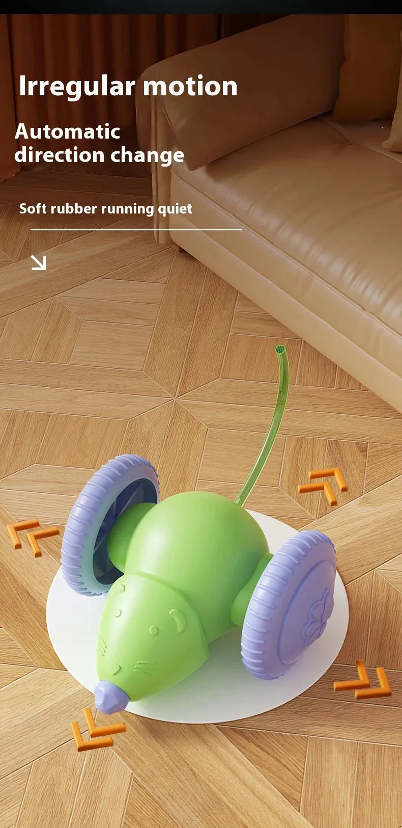 Electric Mouse Car Cat Toy – Interactive Automatic Teaser with Obstacle Avoidance