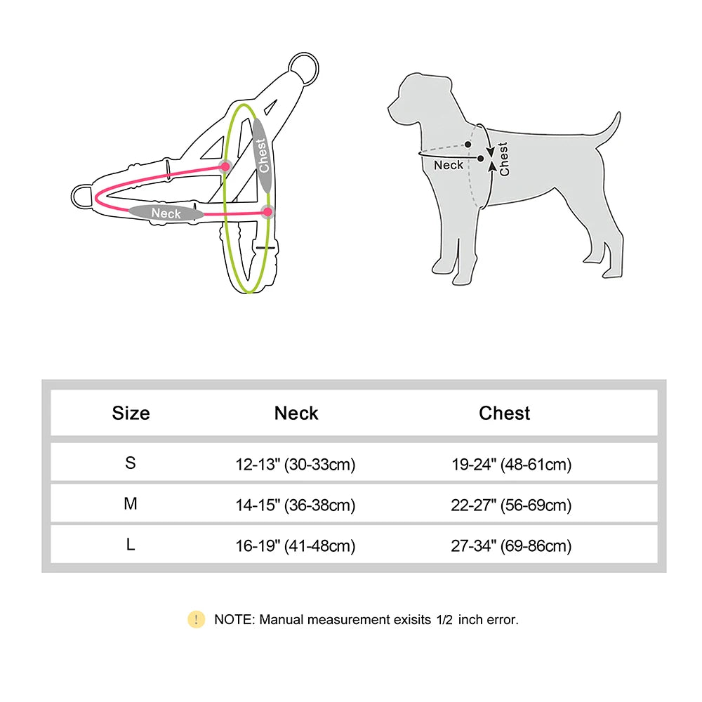 🐶 Reflective No-Pull Nylon Dog Harness – Adjustable Vest for Small to Large Dogs 🐾