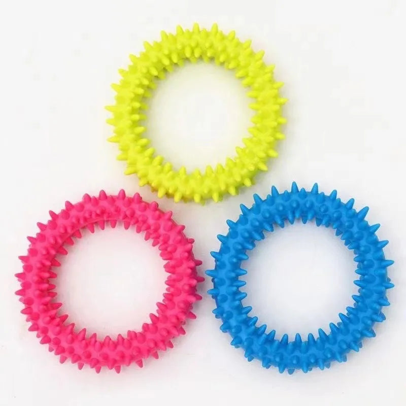 Rubber Chew Toy for Small Dogs – Teeth Cleaning & Bite-Resistant Puppy Training Toy