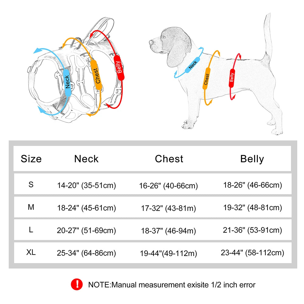 🐾 Waterproof Reflective Dog Harness – Padded & Secure for Outdoor Adventures!