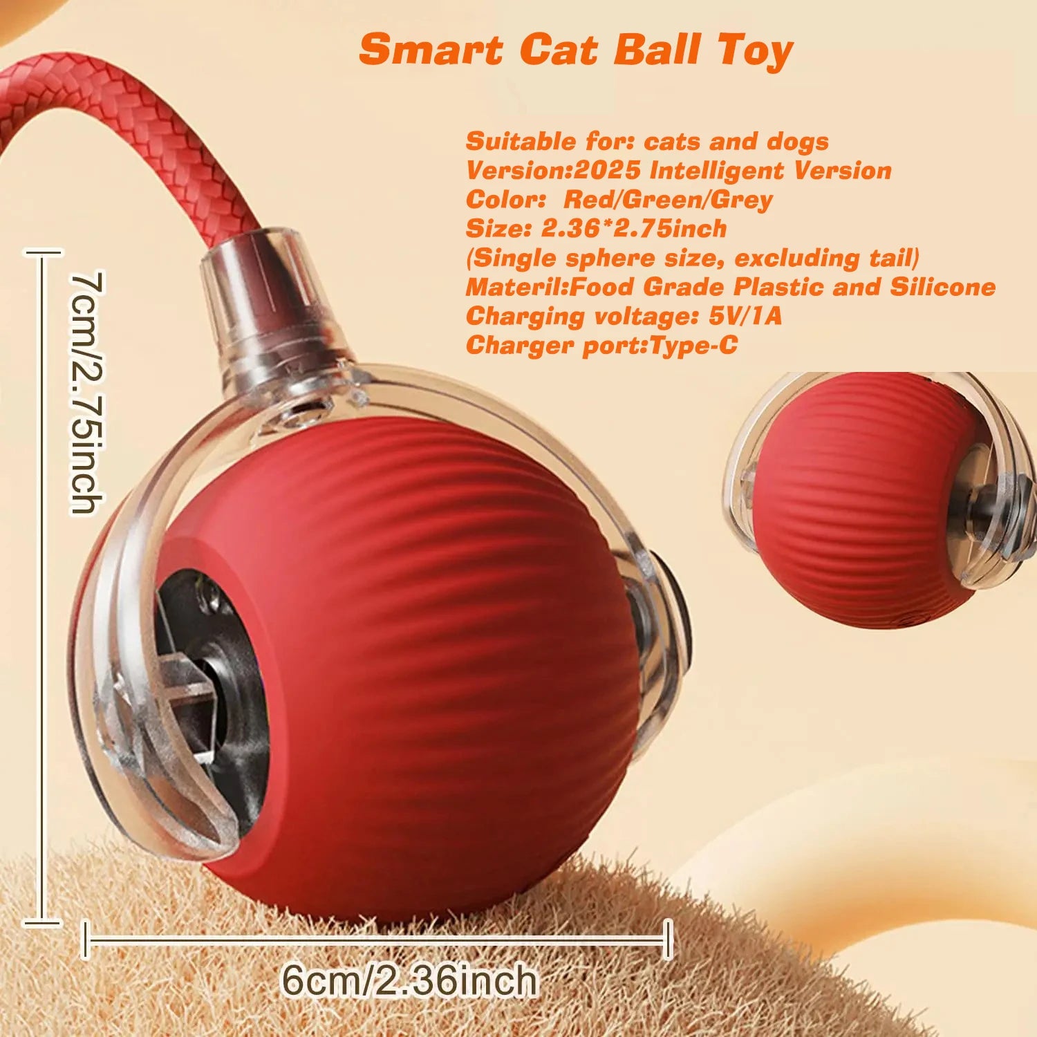 Smart Rechargeable Moving Electric Cat Toy – Remote-Controlled Interactive Training Car