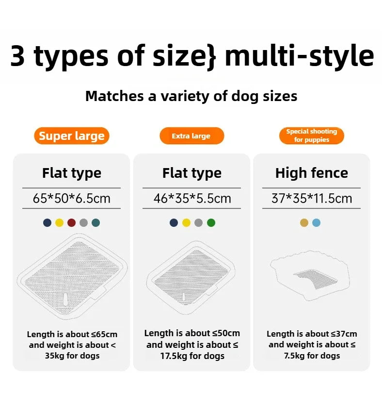 Extra Large Dog Toilet Tray – Splash-Proof, Reusable & Easy-to-Clean Indoor Pet Potty Training Pad Holder